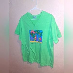Vintage Fresh Produce 80s/90s Marco Island Colorful Art 100% Cotton T-shirt. M